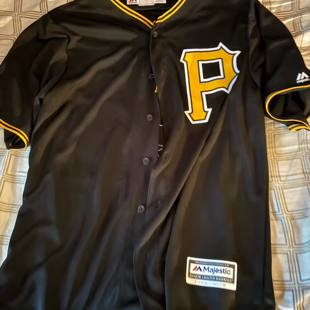 Majestic Black Jersey with Yellow Trim